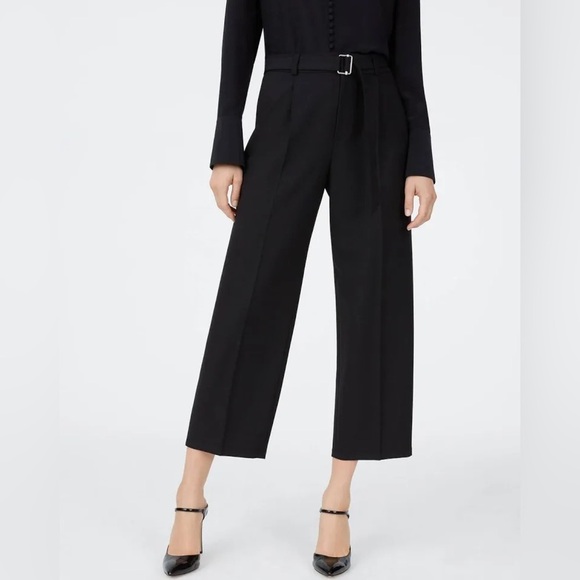 NWT Club Monaco Women’s Heemi Wool Blend Belted Trousers - Picture 6 of 7